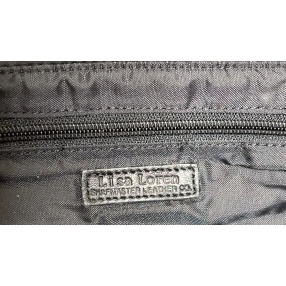 Lisa Loren smooth black leather lap top/tote bag - Picture 13 of 13